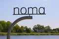 The new NOMA. Logo sign post of the Michelin star restaurant NOMA - one of the best restaurants in the world, featuring chef Rene Royalty Free Stock Photo