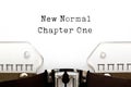 New Normal Chapter One Typewriter Concept Royalty Free Stock Photo