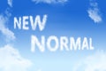 New normal cloud test on bright blue sky for background Royalty Free Stock Photo