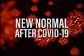 New normal after Covid19 text with 3d rendering covid-19 coronavirus background for lifestyle change after virus crisis content.