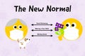 The new normal, social distancing during pandemic, older emoji and young emoji