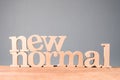 NEW NORMAL Wood Word Royalty Free Stock Photo