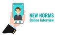 new norms for online job interview concept