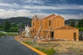 New North America Subdivision Home Construction Royalty Free Stock Photo