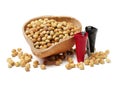 New nutcrackers tools and hazelnuts Royalty Free Stock Photo