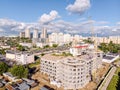 New office building under construction. aerial photo Royalty Free Stock Photo