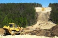 Construction site of oil pipeline Royalty Free Stock Photo