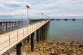 The new and old jetty at Rapid Bay South Australia on 15th March