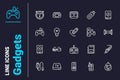 New and old media devices icons set Royalty Free Stock Photo
