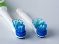 New and old nozzle electric toothbrushes