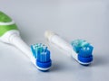 New and old nozzle electric toothbrushes