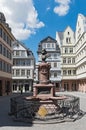 New Old Town Stoltze Memorial on the Huehnermarkt, Frankfurt, Ge Royalty Free Stock Photo