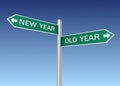 New old year road sign 3d illustration Royalty Free Stock Photo