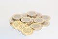 New One pound coins Royalty Free Stock Photo