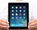 New operating system IOS 7 screen on iPad Apple
