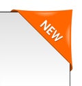 New orange corner business ribbon Royalty Free Stock Photo