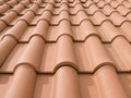 New orange roof tiles