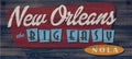 New Orleans the big easy wood plaque Royalty Free Stock Photo