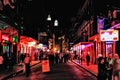 New Orleans Bourbon Street at Night