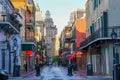 New Orleans - 04/15/2018: Bourbon street at sunrise