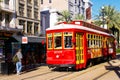 New Orleans Canal Street Street Car Stop Royalty Free Stock Photo