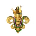 NEW ORLEANS FLEUR DE LIS MARDI GRAS KING QUEEN PRINCE PRINCESS Royalty Free Stock Photo