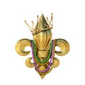 NEW ORLEANS FLEUR DE LIS MARDI GRAS KING QUEEN PRINCE PRINCESS Royalty Free Stock Photo