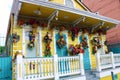 New orleans french quarter colorful house classic unique architecture