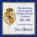 New Orleans French Quarter Historic Spanish Street Tile Sign Royalty Free Stock Photo