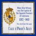 New Orleans French Quarter Historic Spanish Street Tile Sign Royalty Free Stock Photo