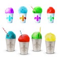 New Orleans French Quarter Louisiana Summer Summertime Snowball Ice Treat Mardi Gras Flavors Royalty Free Stock Photo