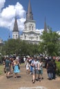 New Orleans French Quarter St. Louis Cathedral Touist Royalty Free Stock Photo