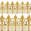 New Orleans Gold Wrought Iron Royalty Free Stock Photo