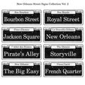 New Orleans Historic Street Signs Collection Royalty Free Stock Photo