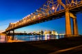 Crescent City Connection Greater New Orleans Bridge in New Orleans, Louisiana Royalty Free Stock Photo