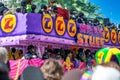 New Orleans, LA - February 9, 2016: Carnival Floats Parade on Mardi Gras Royalty Free Stock Photo