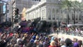 New Orleans, LA - February 9, 2016: Mardi Gras floats parade through the streets of New Orleans.People celebrated crazily. Mardi Royalty Free Stock Photo