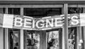 NEW ORLEANS, LA - FEBRUARY 8TH, 2016: Beignets sign at Cafe Du Monde, famous pub