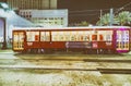 NEW ORLEANS, LA - JANUARY 2016: New Orleans Streetcar at night.