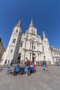 New Orleans, LA/USA - circa February 2016: St. Louis Cathedral in French Quarter, New Orleans, Louisiana Royalty Free Stock Photo