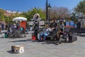 New Orleans, LA/USA - circa February 2016: Young band of musicians perform at Jackson Square, French Quarter, New Orleans Royalty Free Stock Photo