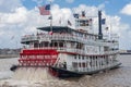New Orleans, LA/USA - circa March 2009: Steamboat Natchez carrying tourists on Mississippi river in New Orleans, Louisiana
