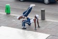 New Orleans, LA/USA - circa March 2009: Young male dancers perform a street dance at Jackson Square, French Quarter, New Orleans,