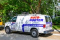 Roto-Rooter Van Parked in Residential Neighborhood