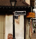 New Orleans, LA - USA - 03-21-2024: Lafitte\'s Blacksmith Shop on Bourbon St, in the French