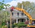 Pile Driving Operation in Uptown Neighborhood of New Orleans