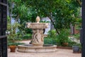 Fountain and Courtyard of Apartment Building