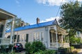 Wind Damaged New Orleans House after Hurricane Ida