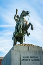 The statue of Major General Andrew Jackson in New Orleans, Louisiana Royalty Free Stock Photo