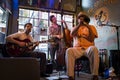 Jazz band playing at the Spotted Cat Music Club in the city of New Orleans, Louisiana Royalty Free Stock Photo